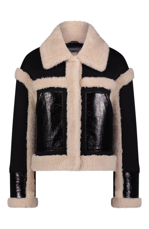Jacket With Fur-Free Shearling (Faux Fur) Trim