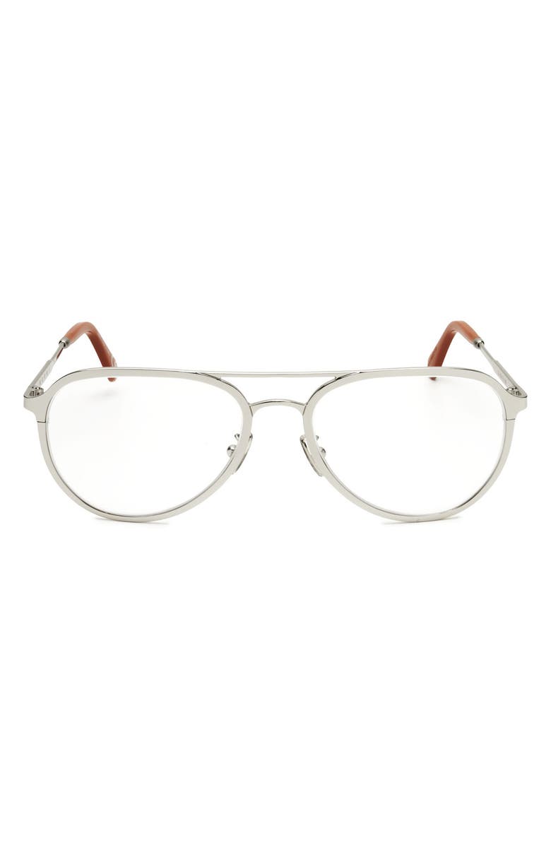 Marni 56mm Aviator Reading Glasses, Main, color, Silver