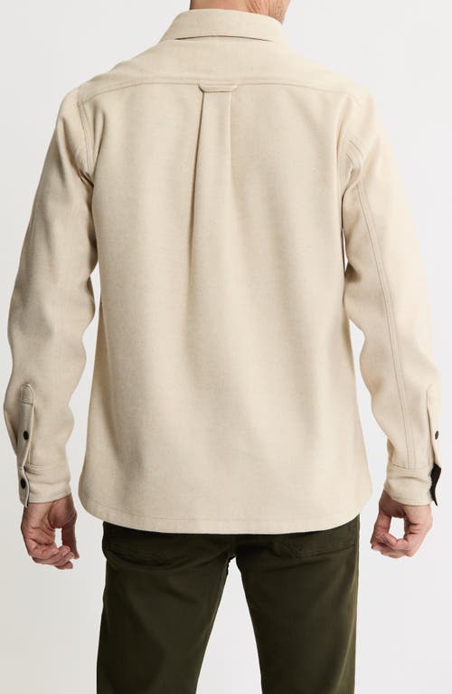 Jachs Brushed Knit Shirt Jacket In Neutral