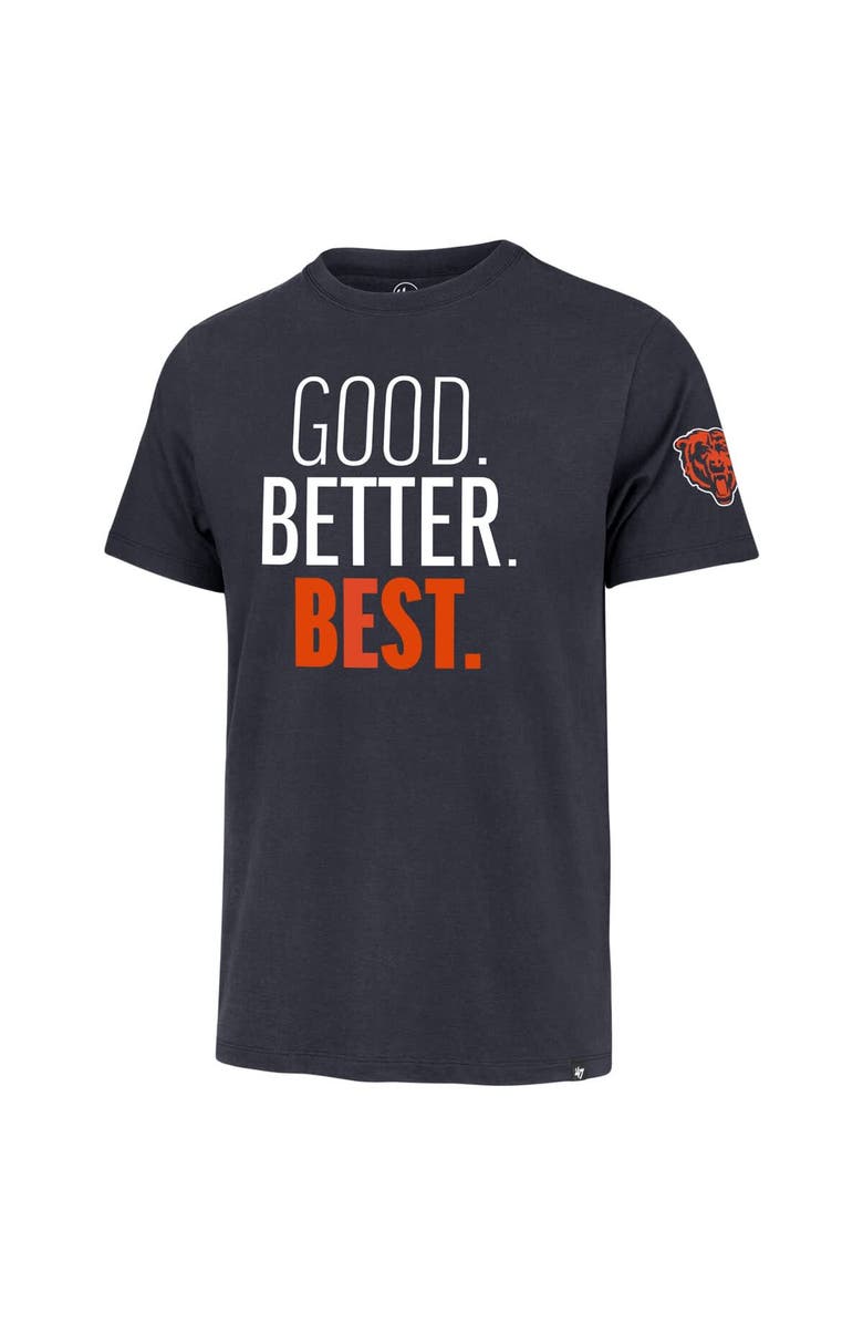 '47 Men's '47  Navy Chicago Bears Good. Better. Best. Franklin T-Shirt, Alternate, color, 