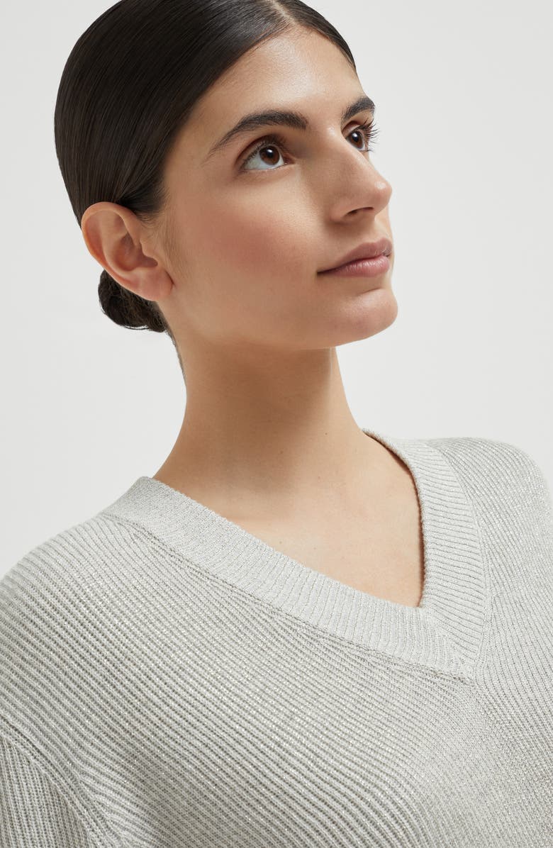 Brunello Cucinelli Vanisé sweater, Alternate, color, Fog