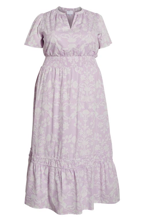 Sugarlips Emme Floral Print Smocked Maxi Dress In Multi