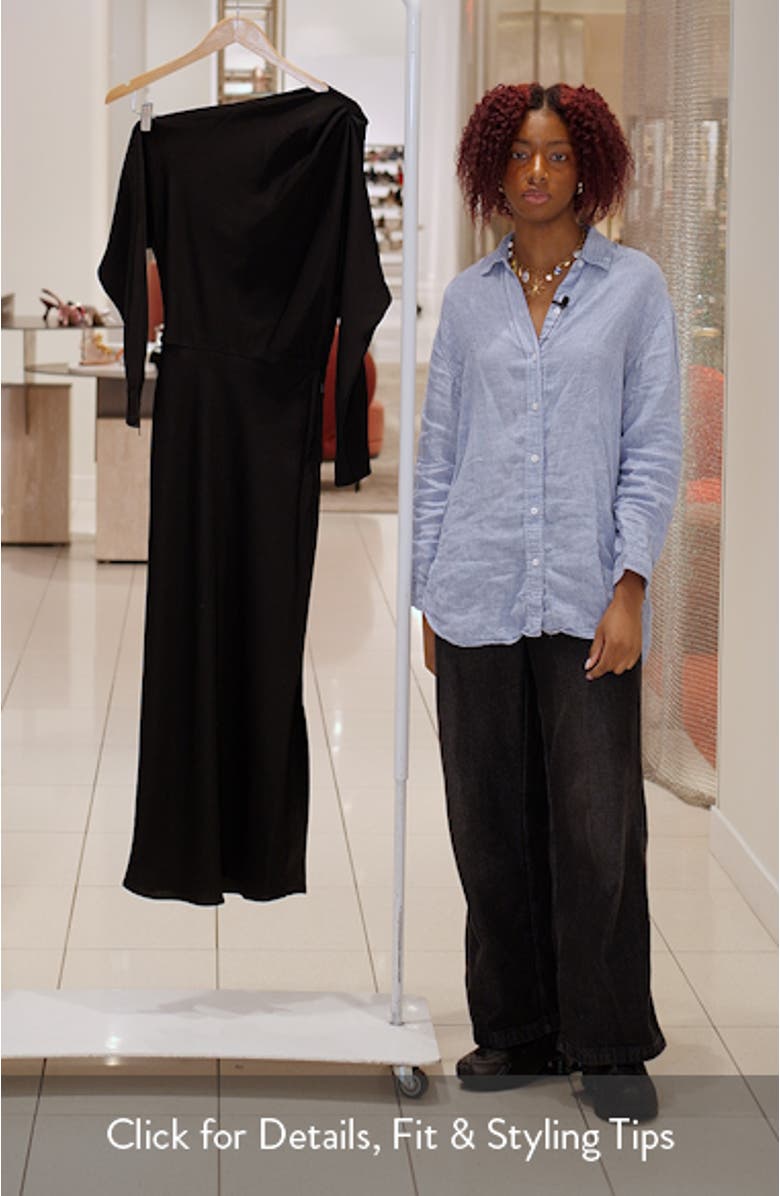 Off the Shoulder Long Sleeve Midi Dress, sales video thumbnail