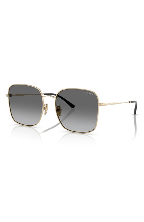 Vogue 57mm Gradient Square Sunglasses In Pale Gold