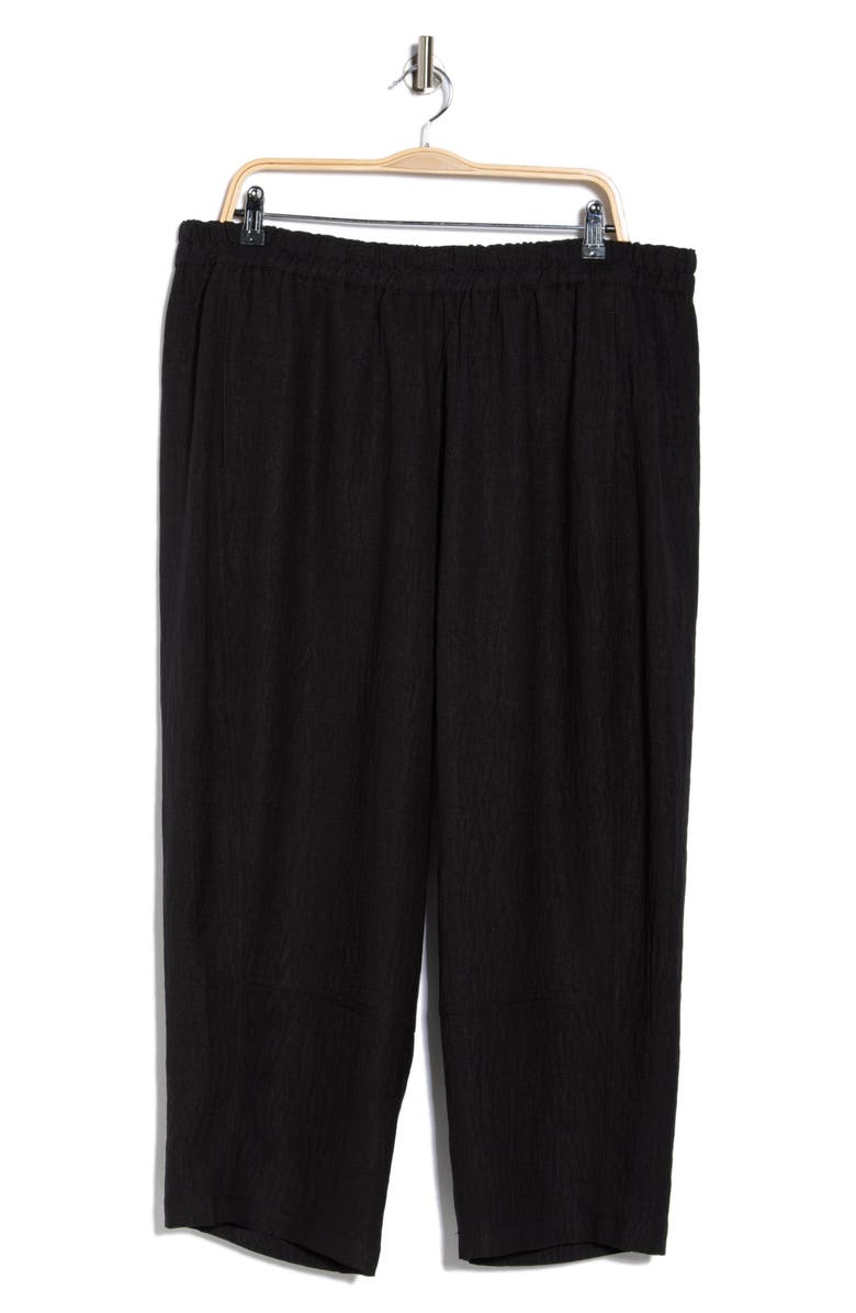 MAX STUDIO Texture Barrel Pants, Alternate, color, Black