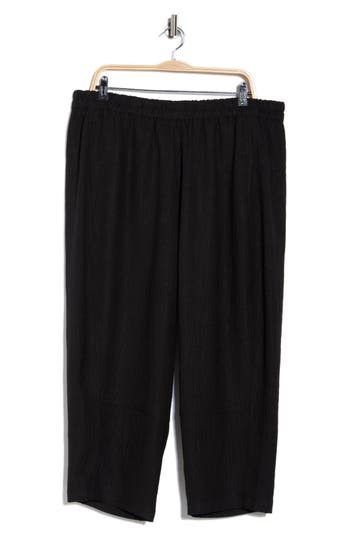 Max Studio Texture Barrel Pants In Black