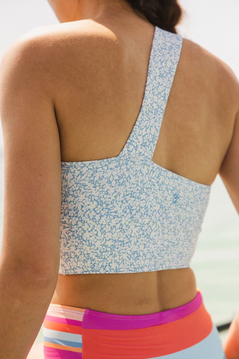 One Shoulder Crop Swim Top, Alternate, color, Kailani