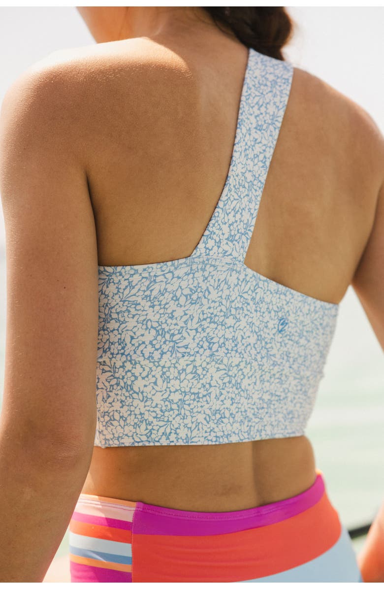 Nani One Shoulder Crop Swim Top, Alternate, color, Kailani