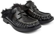 Camper Mil-1978 Leather Mule with Genuine Shearling Trim