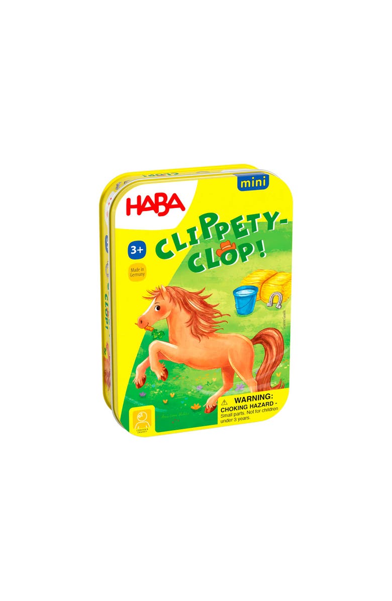 HABA Clippety-clop! Mini Travel Game for Horse Lovers Ages 3+, Main, color, 