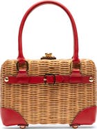 Frances Valentine Lady Basket Wicker Handheld Bag