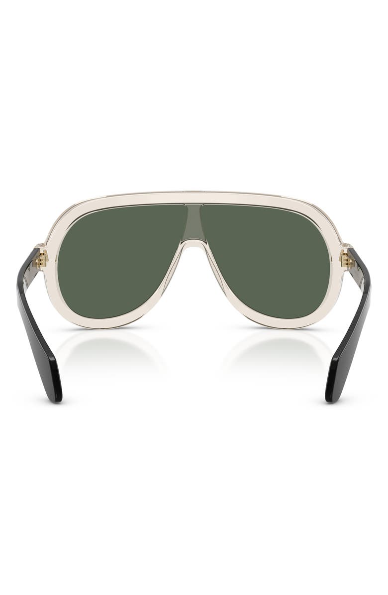 Moncler Sunsette 130mm Pilot Sunglasses, Alternate, color, Butter / Solid Dark Green