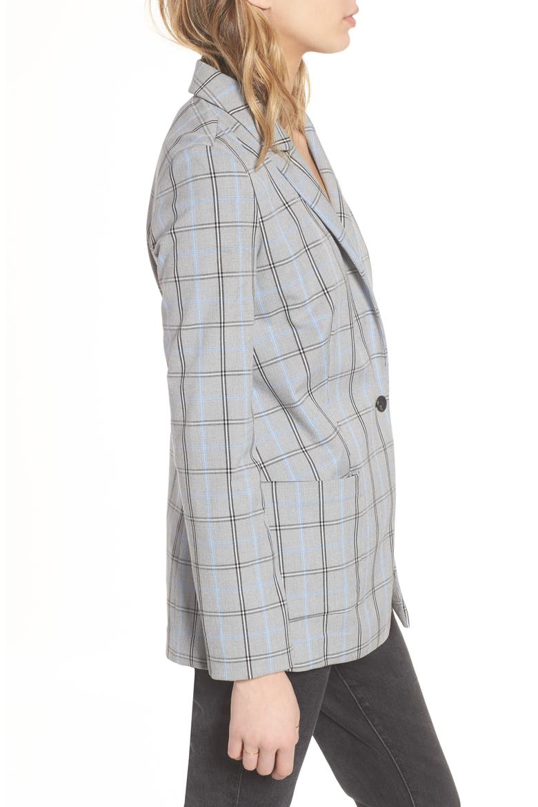 Plaid Blazer, Alternate, color, GREY CHARCOAL GLEN PLAID