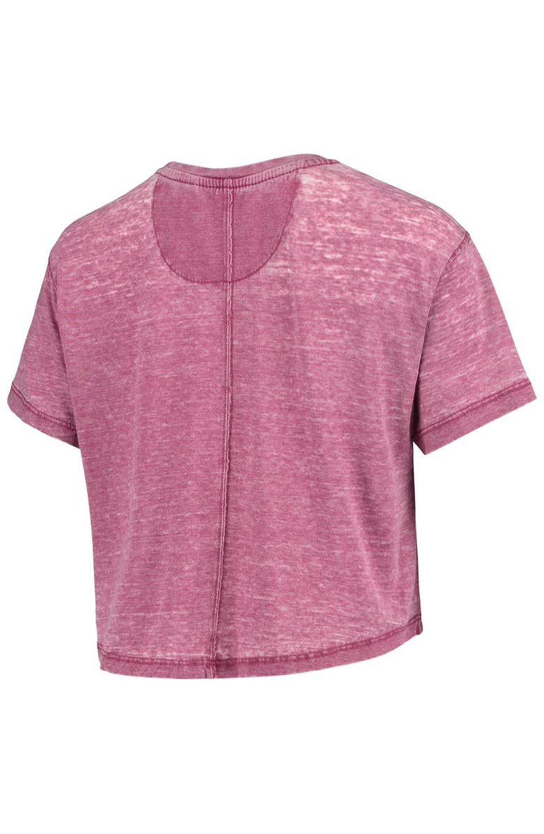 PRESSBOX Women's Pressbox Maroon Arizona State Sun Devils Edith Vintage Burnout Crop T-Shirt, Alternate, color, 