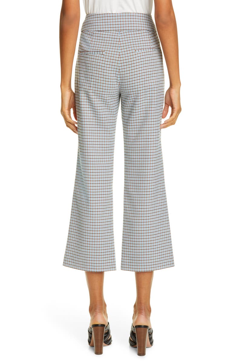 Veronica Beard Cormac Houndstooth Check Crop Trousers, Alternate, color,