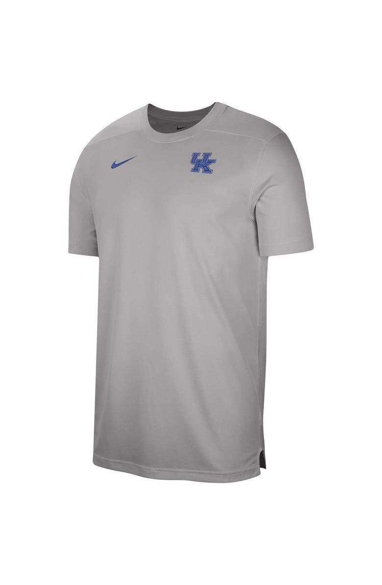 Nike Men's Nike Heather Gray Kentucky Wildcats Sideline Coaches Performance Top, Alternate, color,