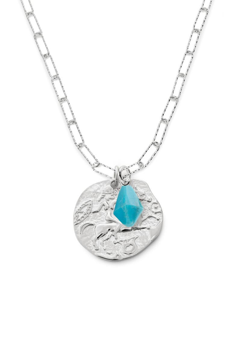 Goddess Coin Pendant Necklace, Main, color, STERLING SILVER