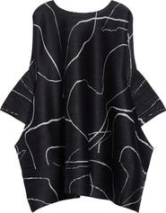 Pleats Please Issey Miyake Pause Print Pleated Dress