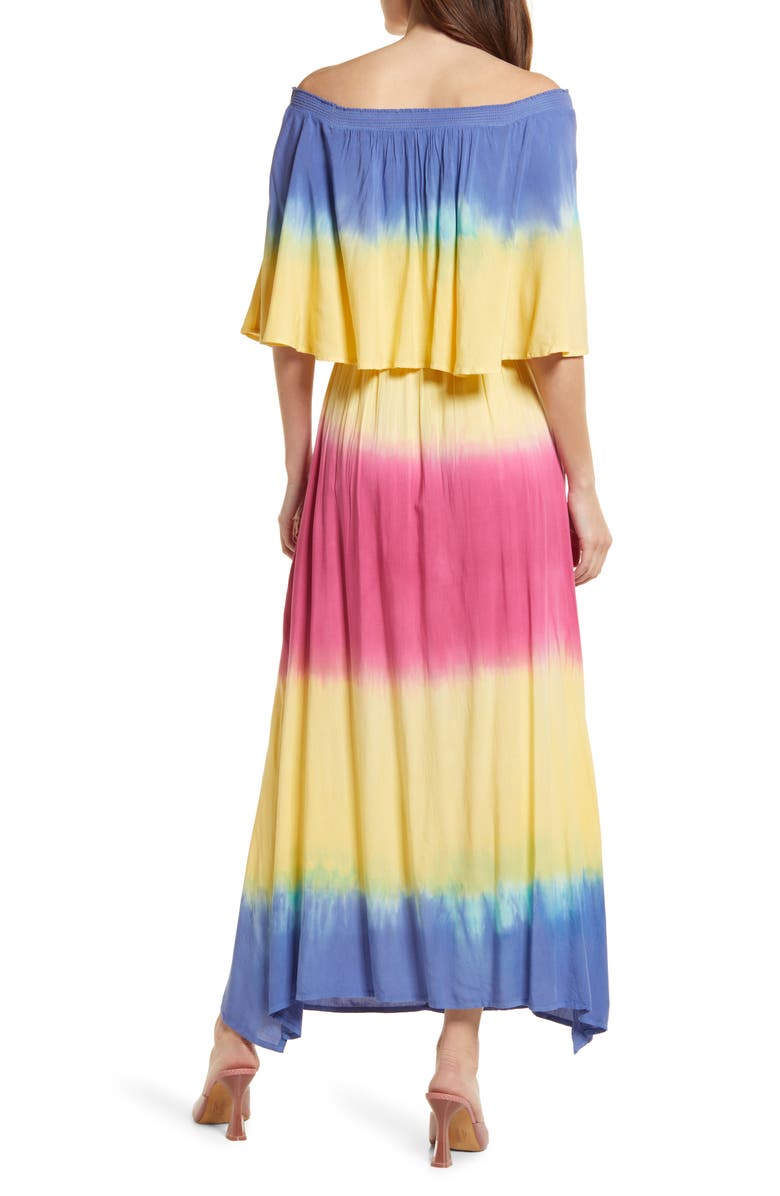 AREA STARS Ombré Off the Shoulder Maxi Dress, Alternate, color, 