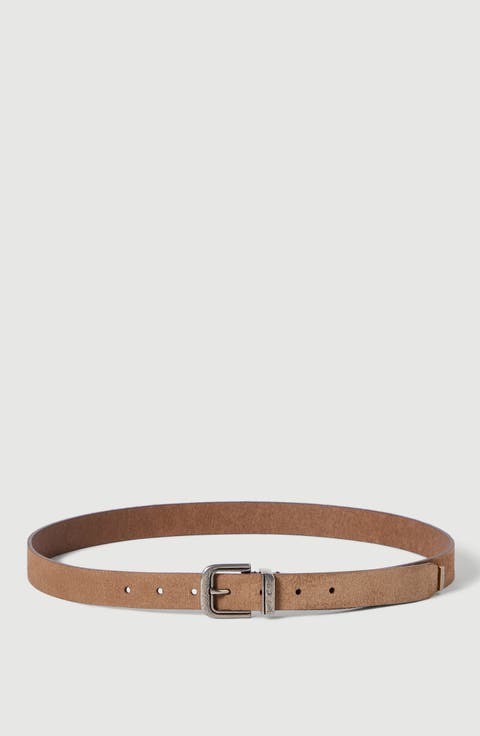 Reversed leather belt