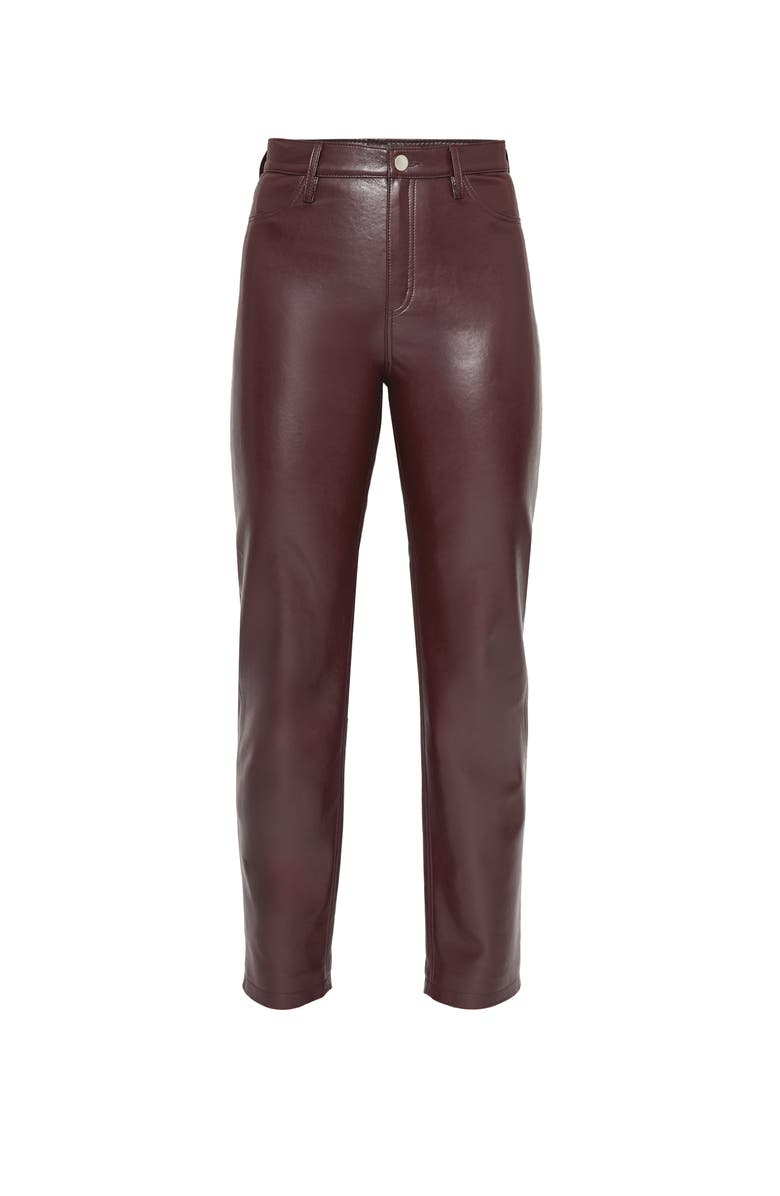 AS by DF Cindy Recycled Leather Slim Jeans, Alternate, color, Port Wine