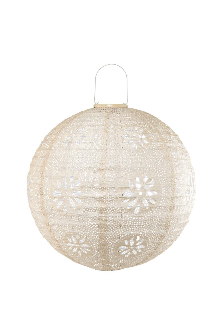 Stella Luxe Globe Boho LED Lantern, Main, color, Pearl