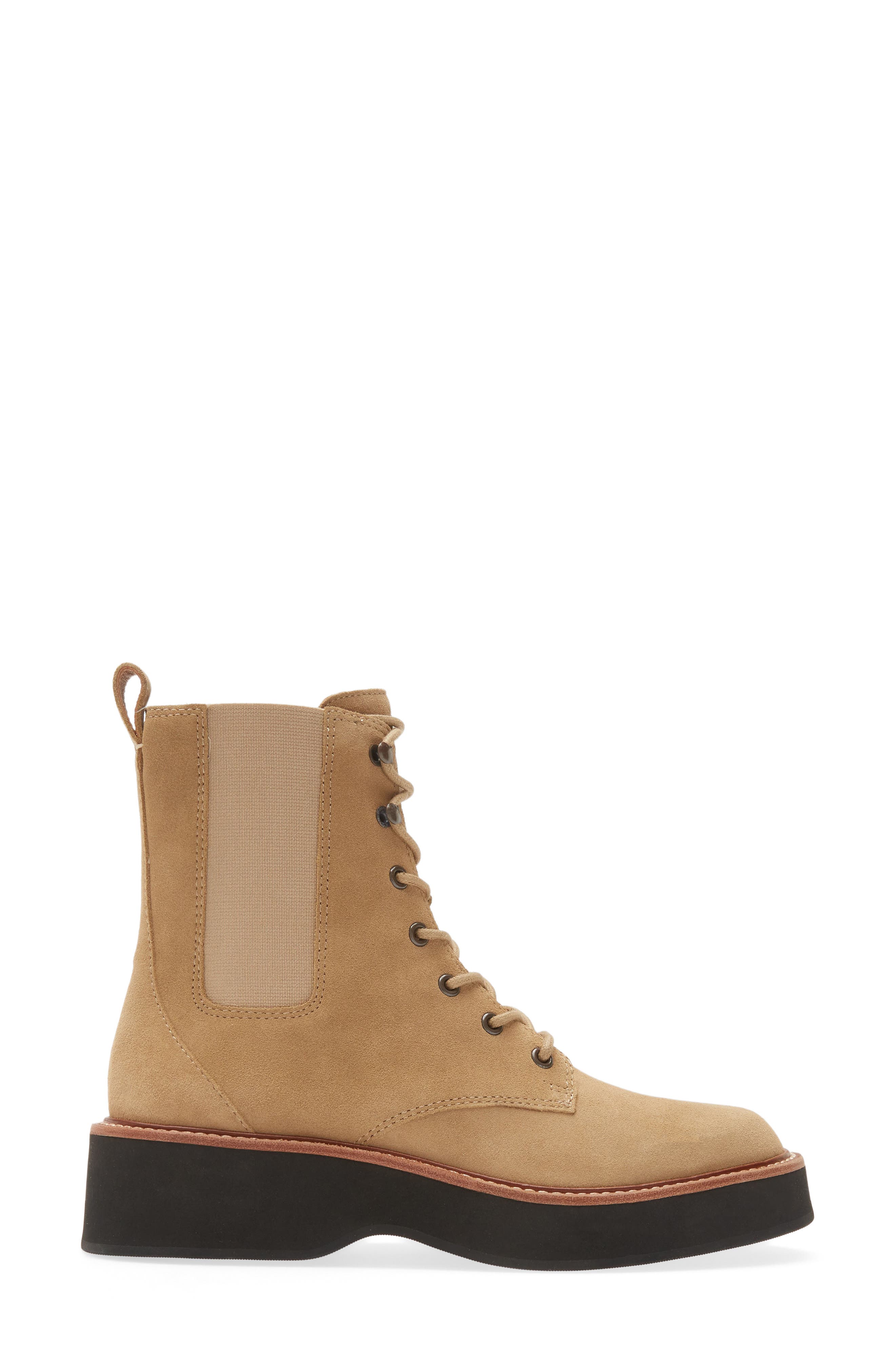 Lace-Up Chelsea Boot, Alternate, color, EARTHEN SAND