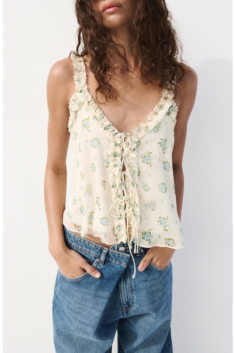 Floral Camisole, Main, color, OFF WHITE