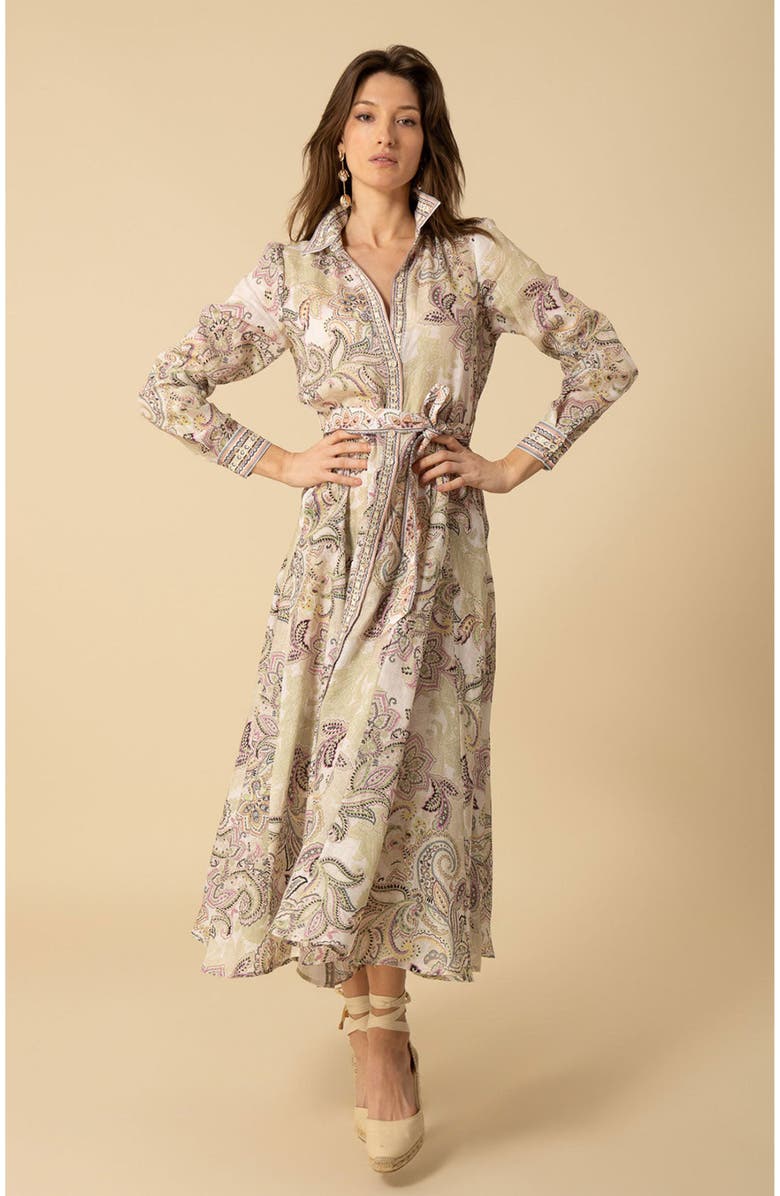 Hale Bob Clementine Linen Maxi Dress, Main, color,