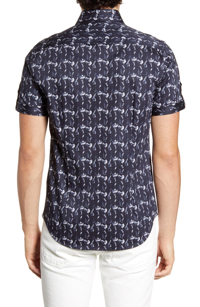 Robert Graham Tucker Short Sleeve Button-Up Shirt, Alternate, color, 