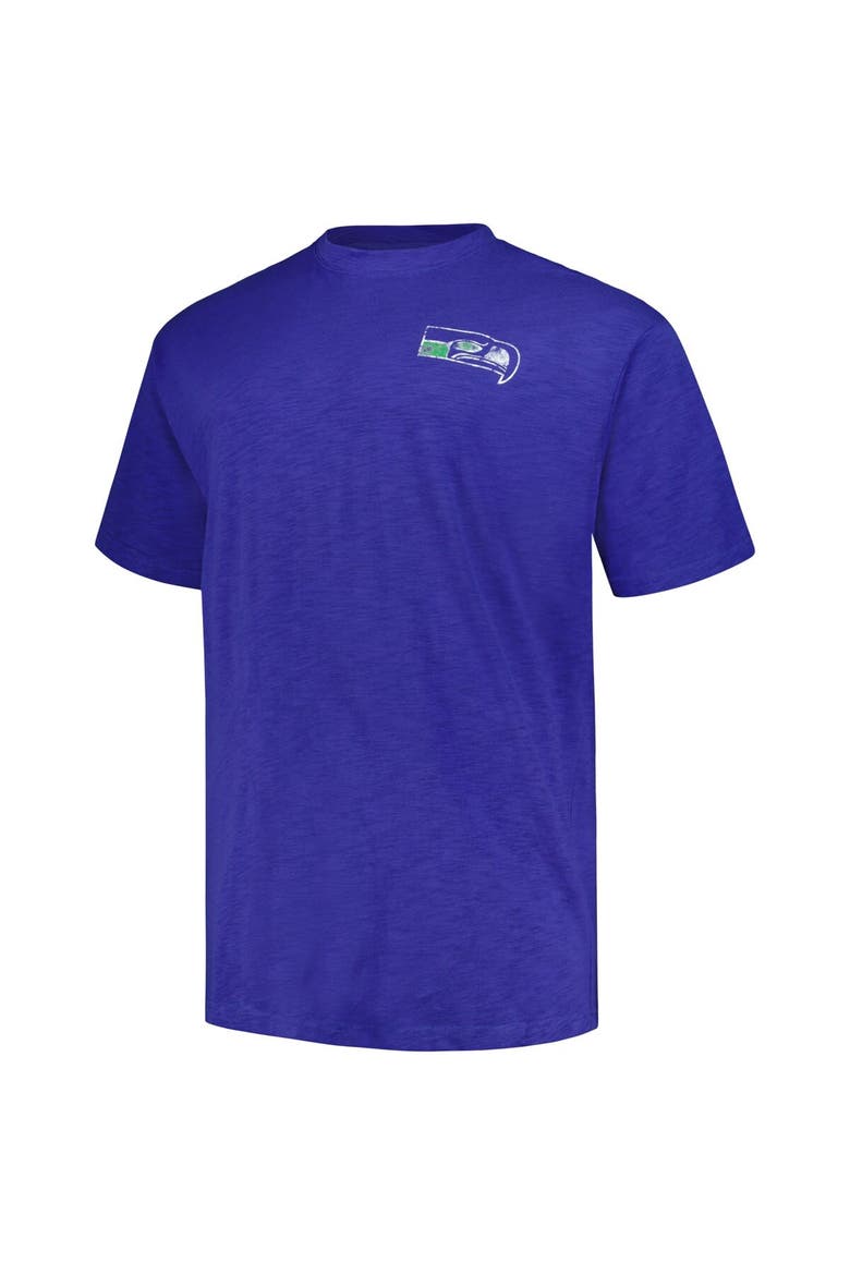 Men's Profile Royal Seattle Seahawks Big & Tall Two-Hit Throwback T-Shirt, Alternate, color, Royal