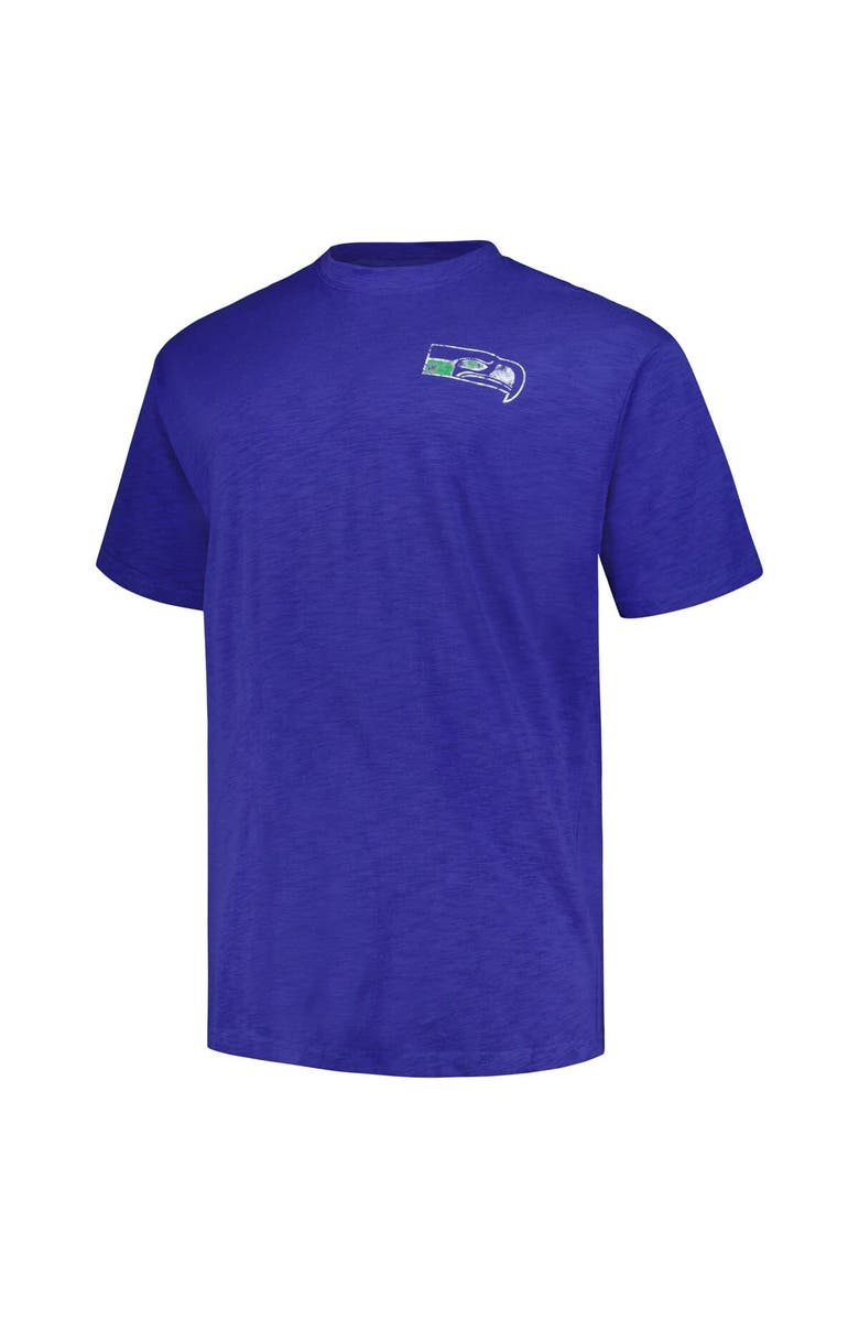 PROFILE Men's Profile Royal Seattle Seahawks Big & Tall Two-Hit Throwback T-Shirt, Alternate, color,