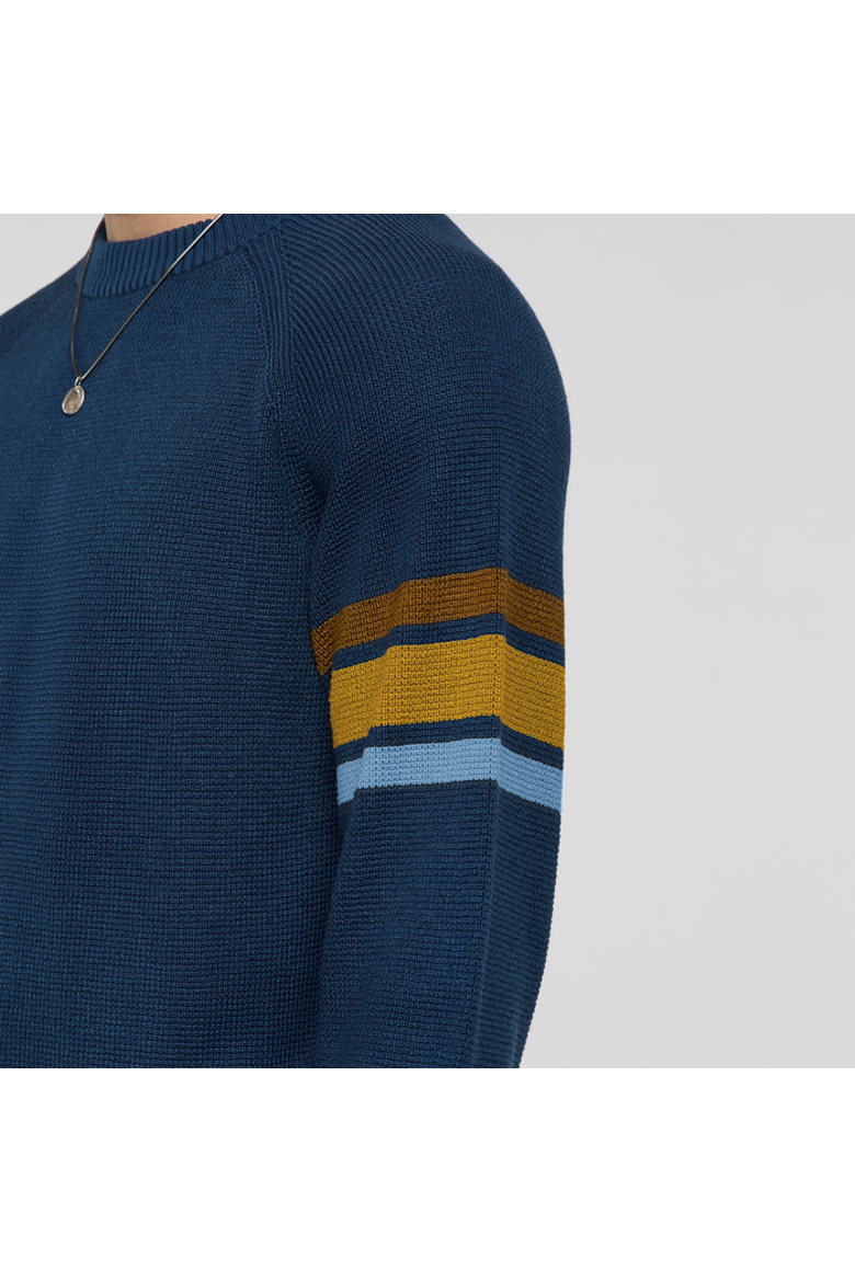 Libre Waffle Crew Sweater - Men's, Alternate, color, Deep Sea