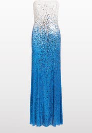 Jenny Packham Marle Saint Sequin Embellished Strapless Maxi Dress