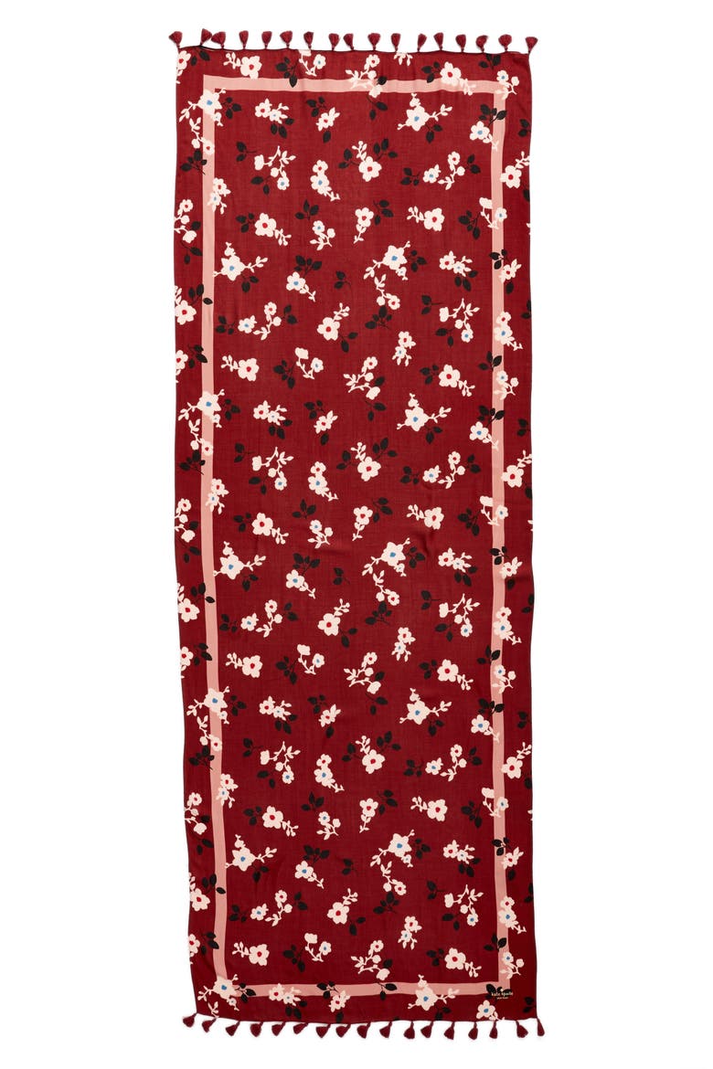 camellia scarf, Alternate, color, DEEP RUSSET