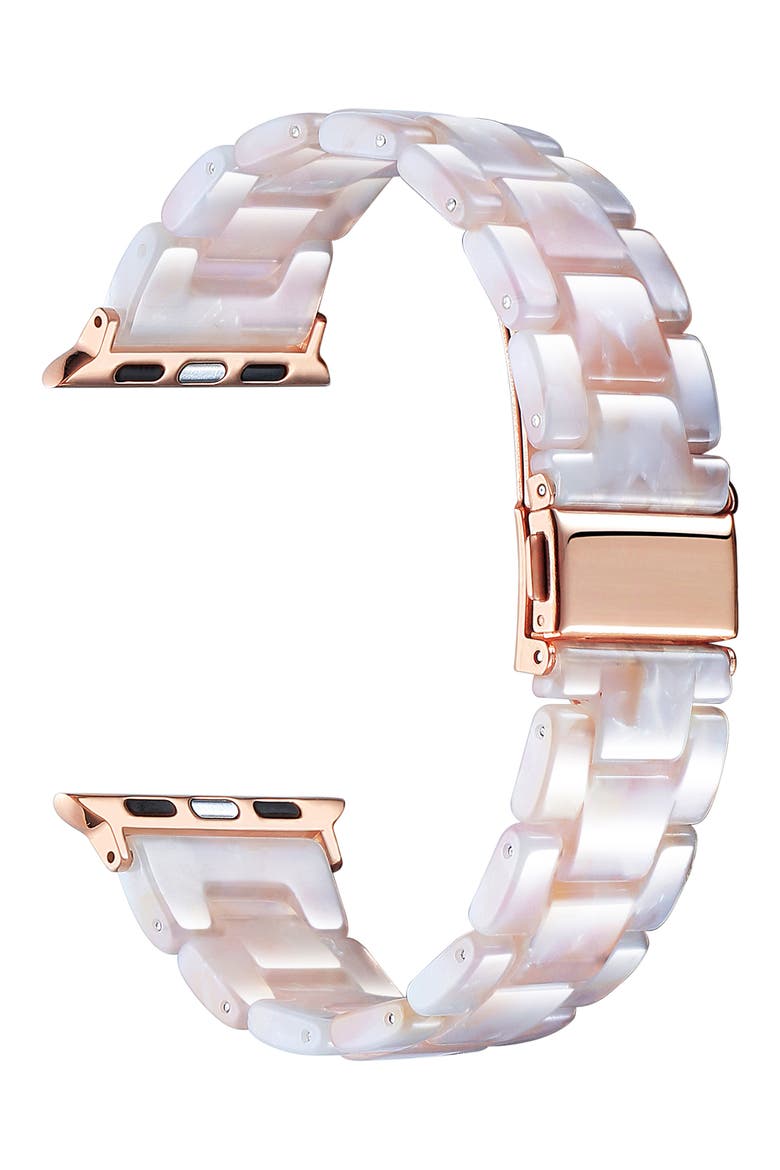 Claire Tortoiseshell Print Apple Watch® Watchband, Alternate, color, BLUSH TORTOISE