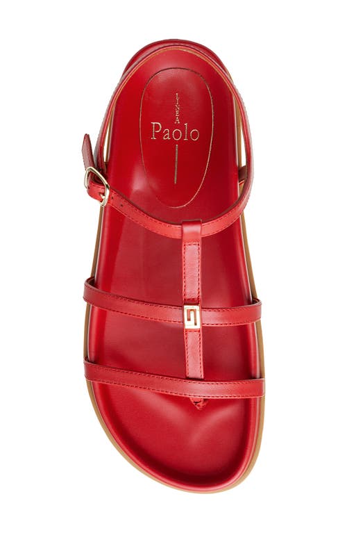 Shop Linea Paolo Lilith Ankle Strap Sandal In True Red