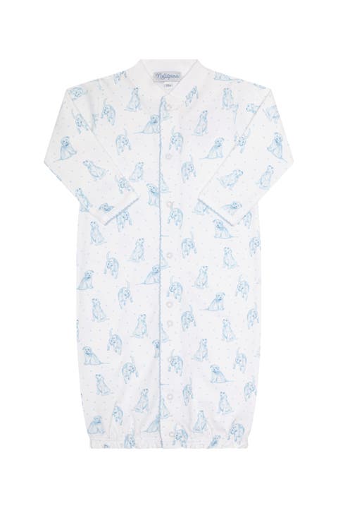 Blue Puppy Love Print Converter Gown - Baby