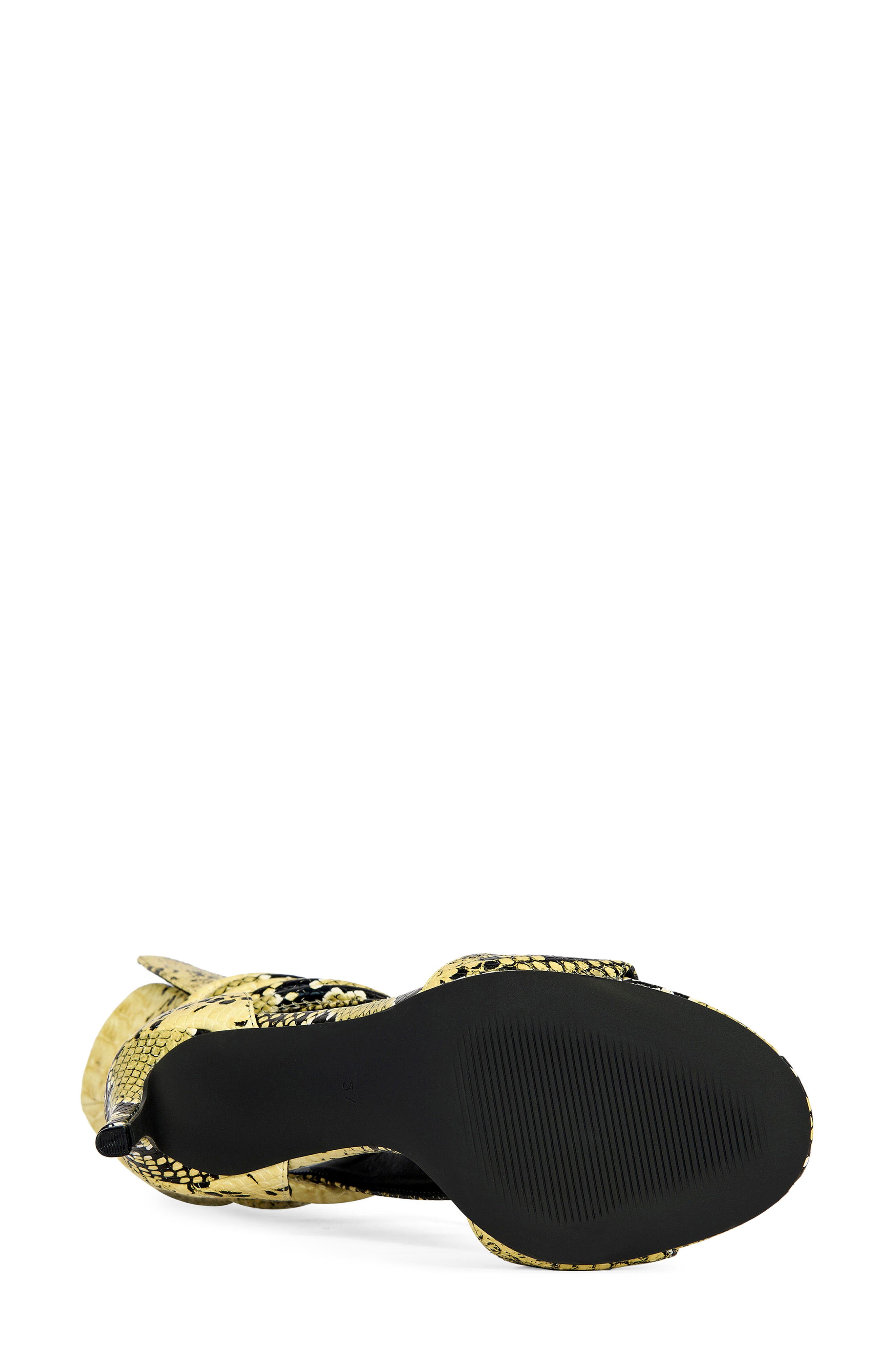AZALEA WANG Bocker Snakeskin Embossed Sandal, Alternate, color, Yellow Multi