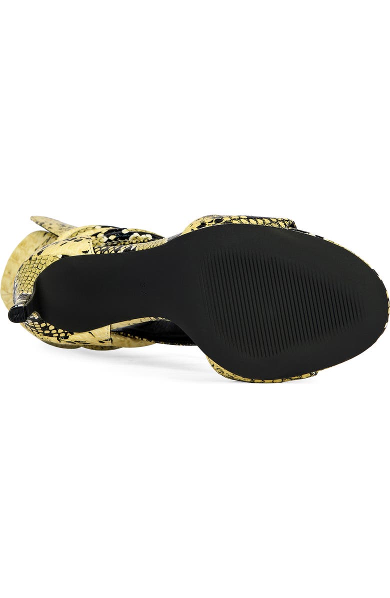 AZALEA WANG Bocker Snakeskin Embossed Sandal, Alternate, color, Yellow Multi