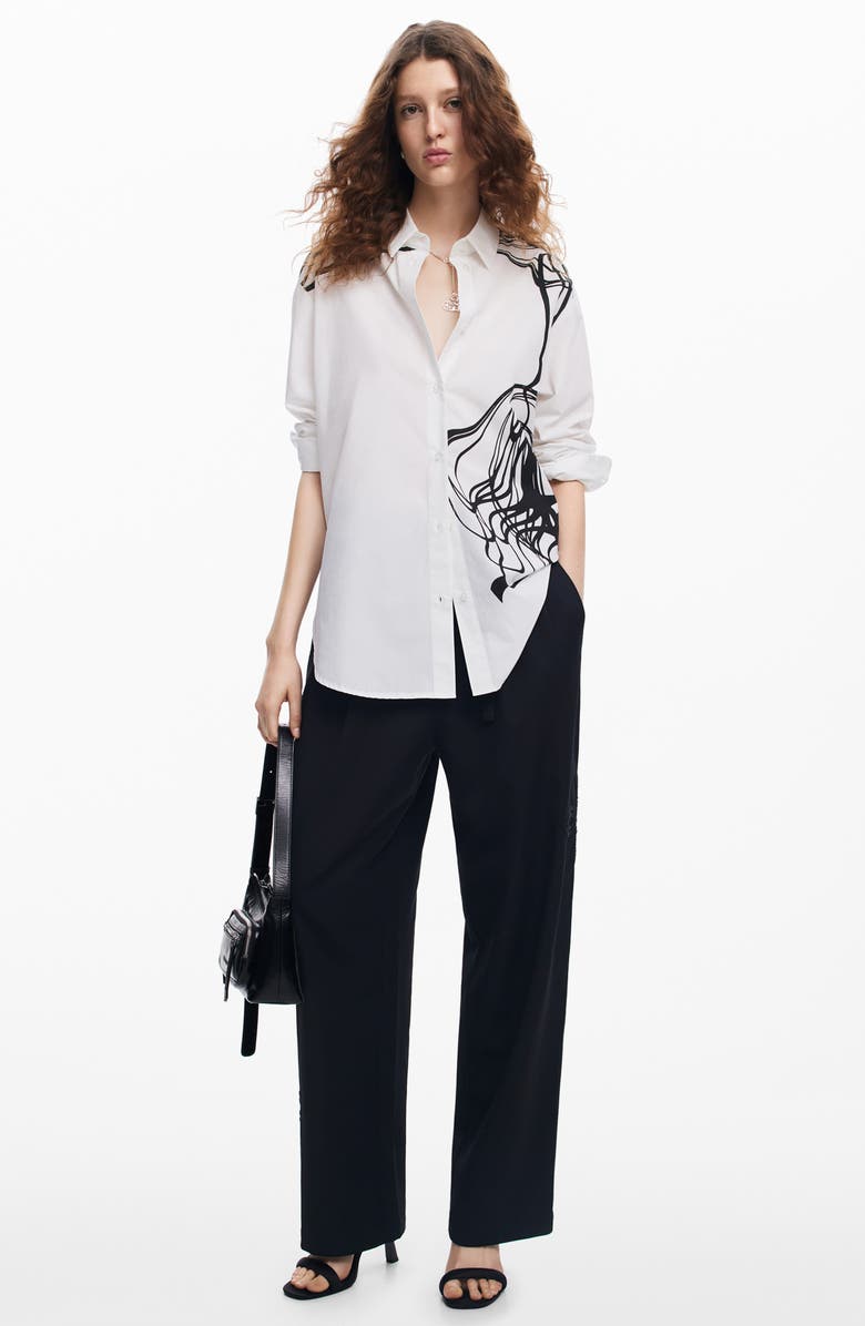 Desigual Cam Fukuoka Lacroix Button-Up Shirt, Alternate, color, 