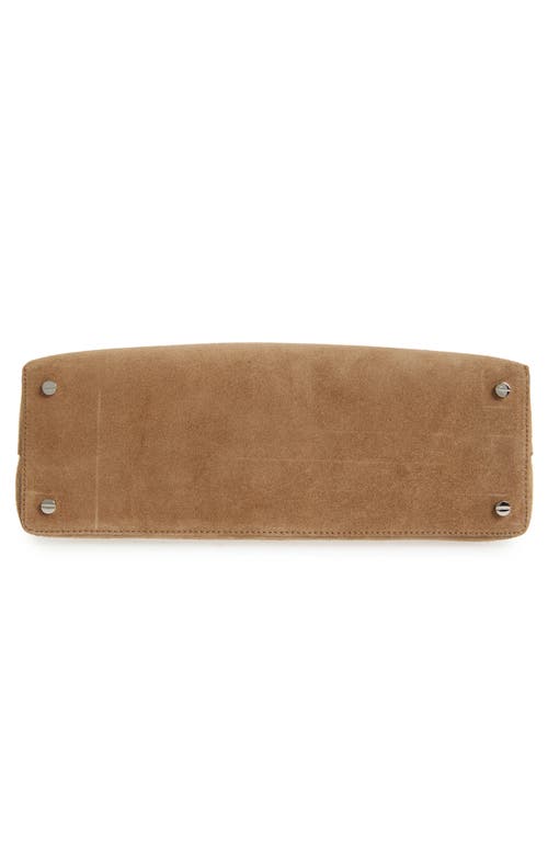 Totême Toteme T-lock Top Handle Leather Shoulder Bag In Tobacco