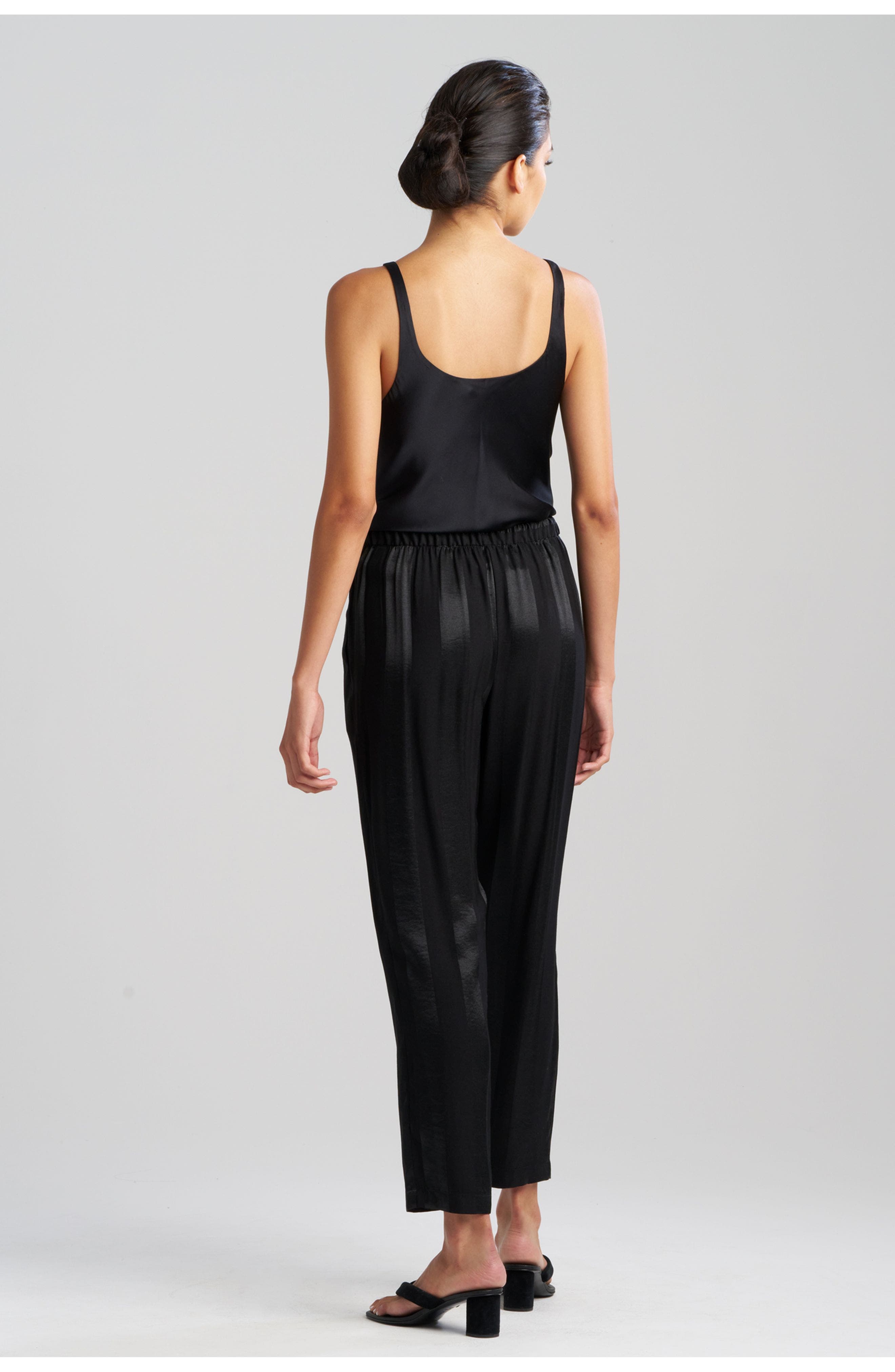 Satin Jacquard Stripe Pants - image 2