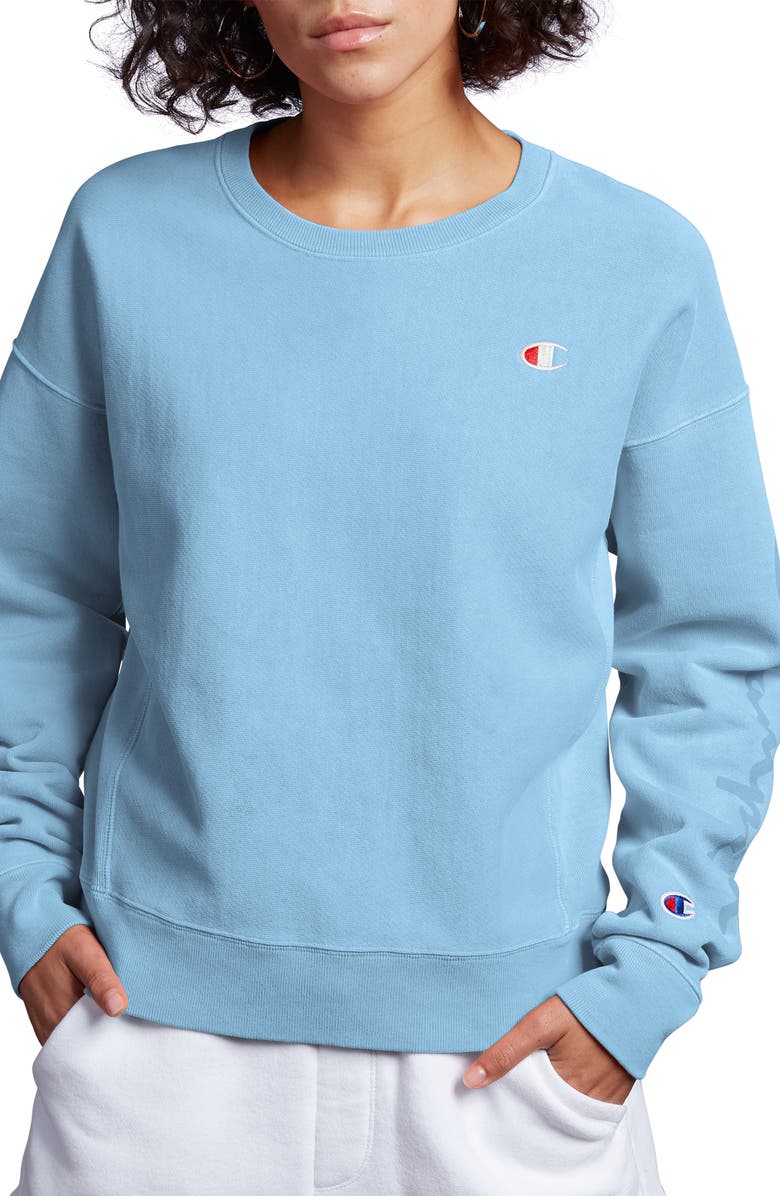 Champion Garment Dye Reverse Weave Sweatshirt, Main, color, 