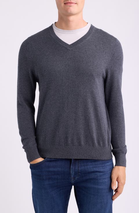Cotton & Cashmere V-Neck Sweater