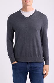 Nordstrom Cotton & Cashmere V-Neck Sweater