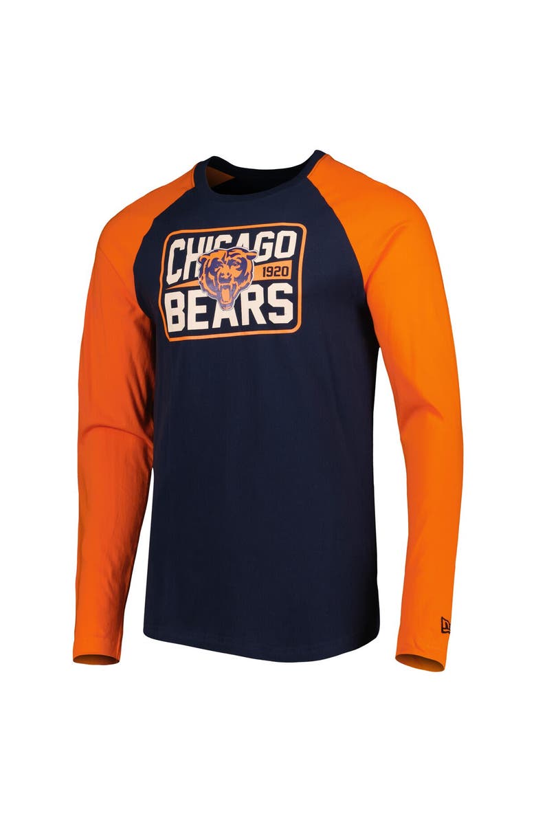 New Era Men's New Era Navy Chicago Bears Current Raglan Long Sleeve T-Shirt, Alternate, color, Navy