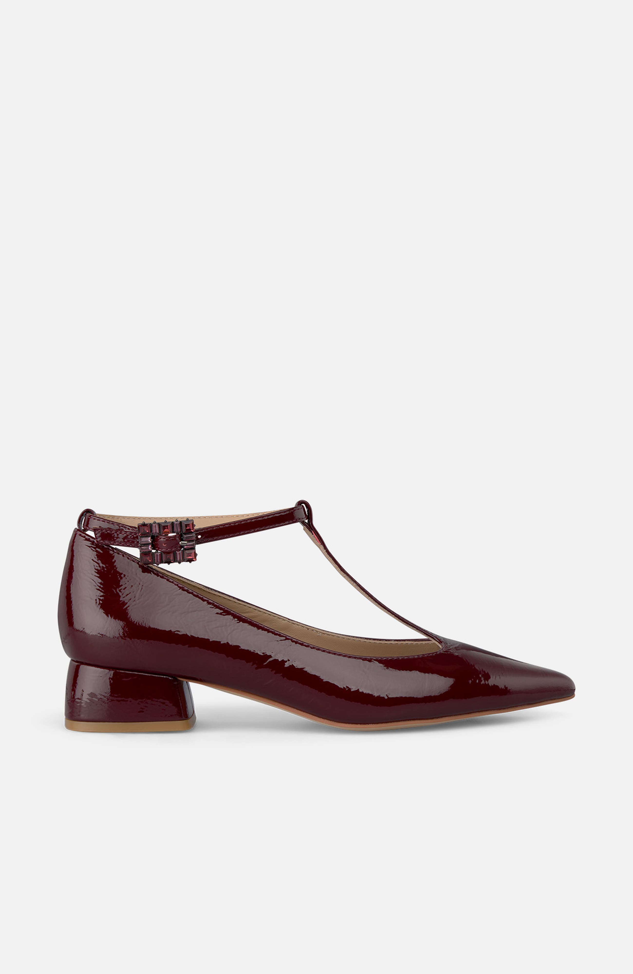 Jewel Buckle Shoe, Alternate, color, Wine