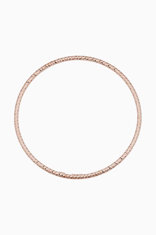 Oradina 14k Rose Solid Gold Skyline Bangle In Rose Gold