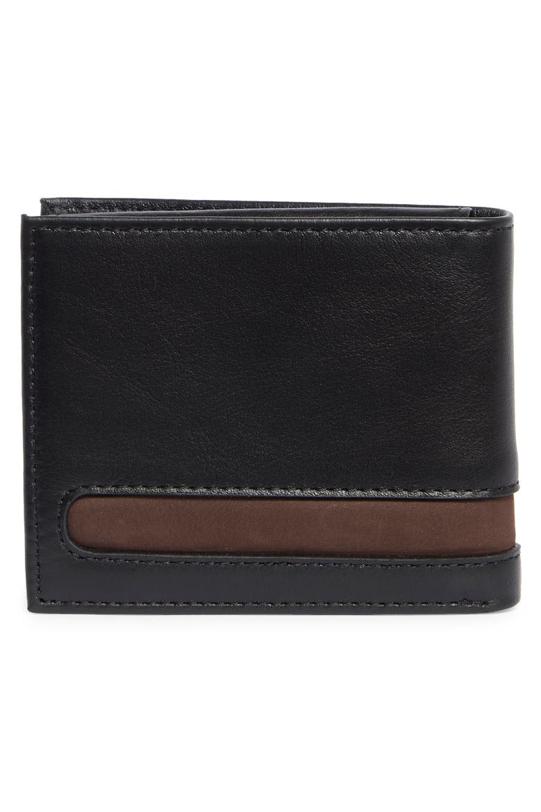 Gina Leather Passcase, Alternate, color, BLACK